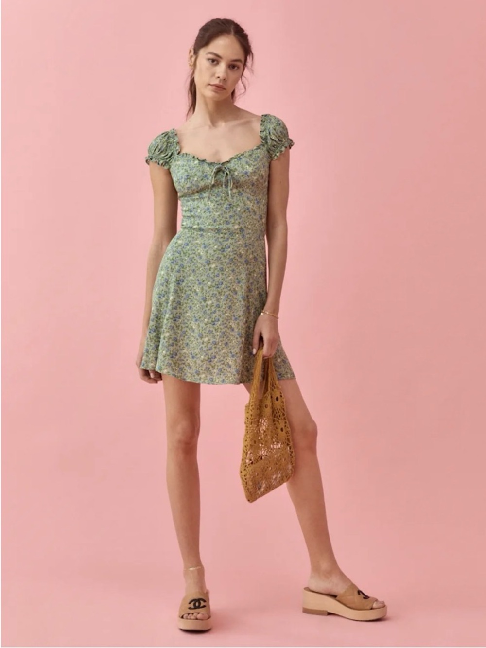 Reformation Pacey Dress in Sprite